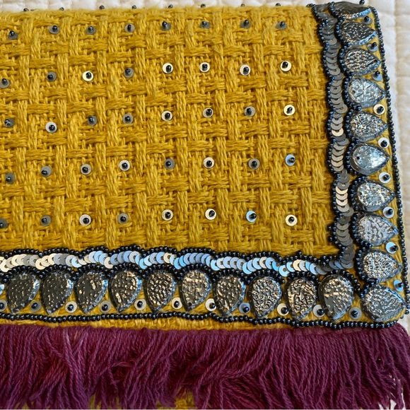 Bohemian Beaded Rectangular Crossbody Bag. - Picture 6 of 14